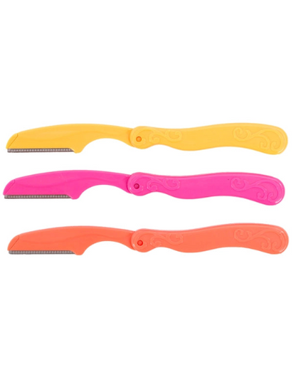 Foldable Facial Razors; 3 pack