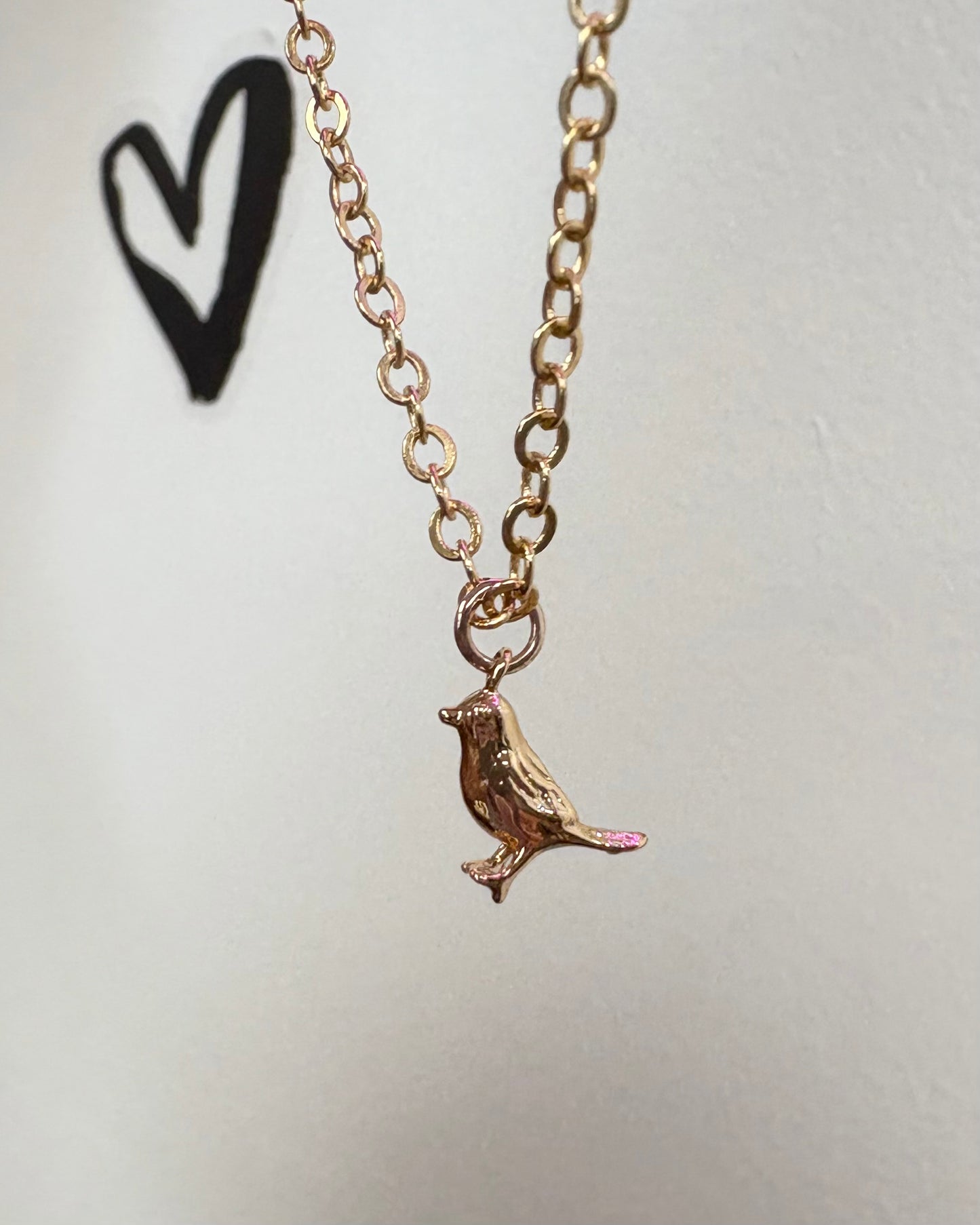 Gold Chickadee Necklace