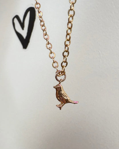 Gold Chickadee Necklace