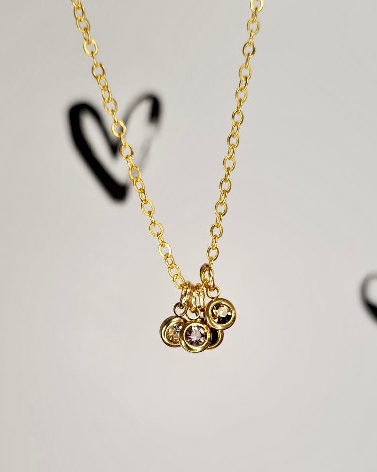 Gold Family Birthstone Necklace