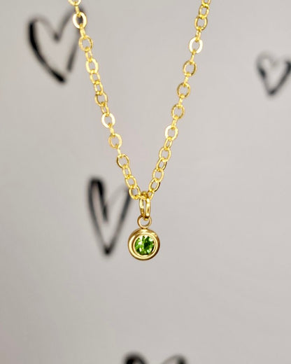 Gold Birthstone Necklace