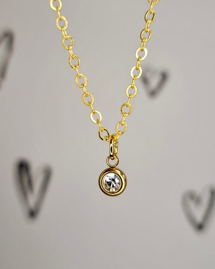 Gold Birthstone Necklace