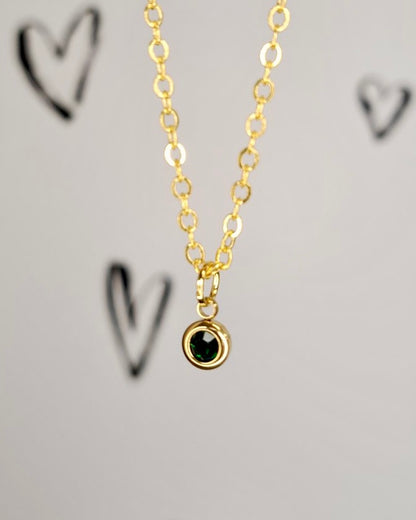 Gold Birthstone Necklace