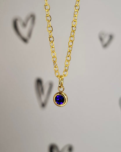 Gold Birthstone Necklace