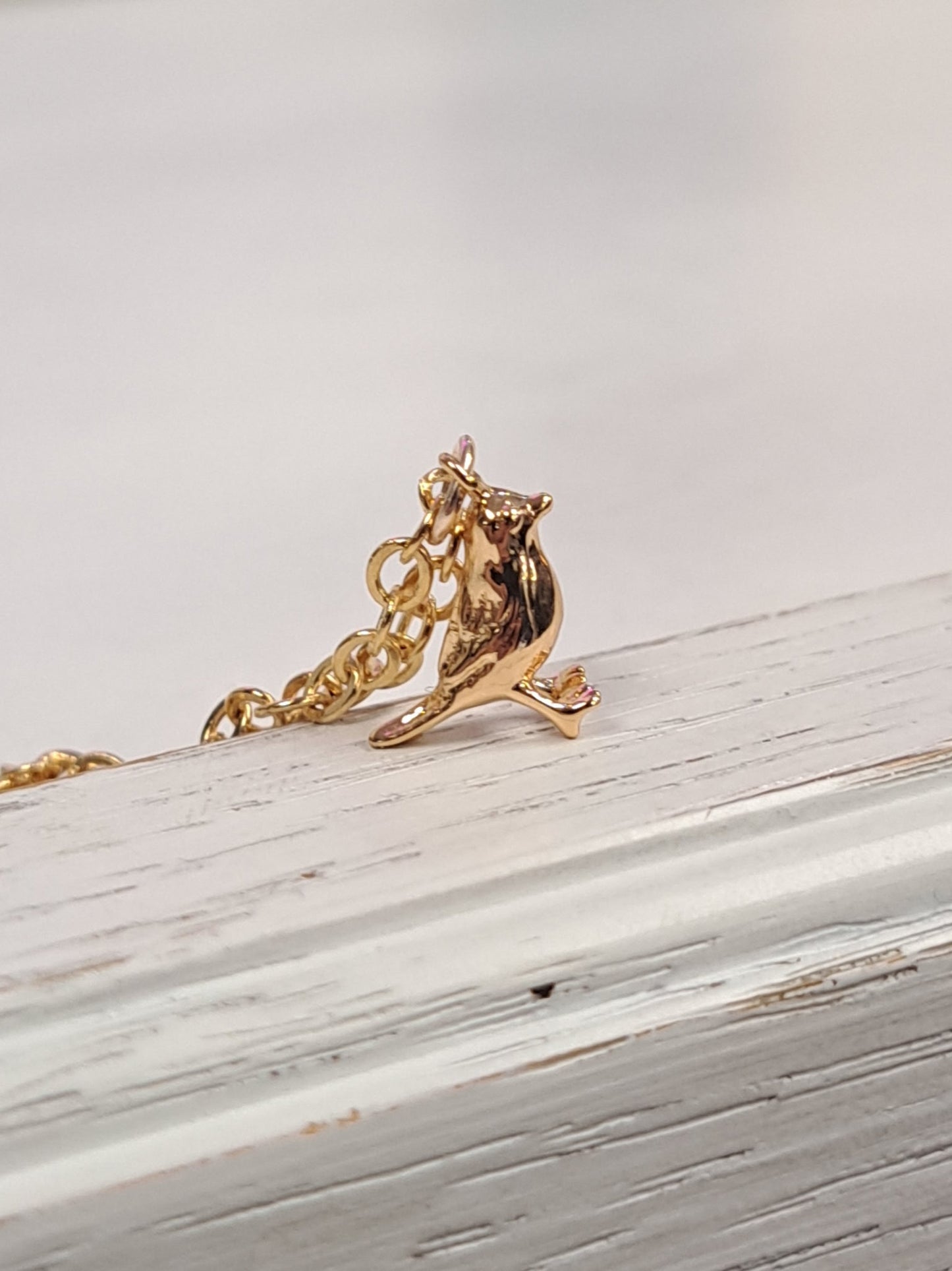 Gold Chickadee Necklace