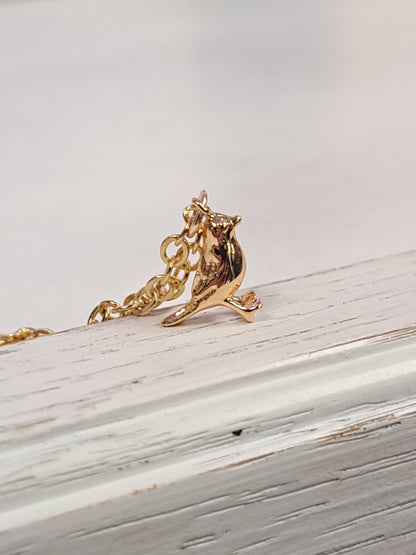 Gold Chickadee Necklace