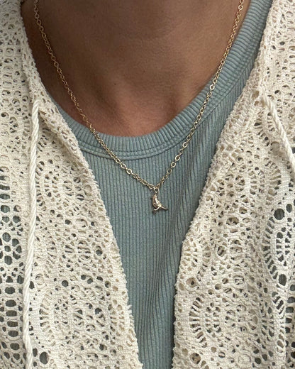 Gold Chickadee Necklace