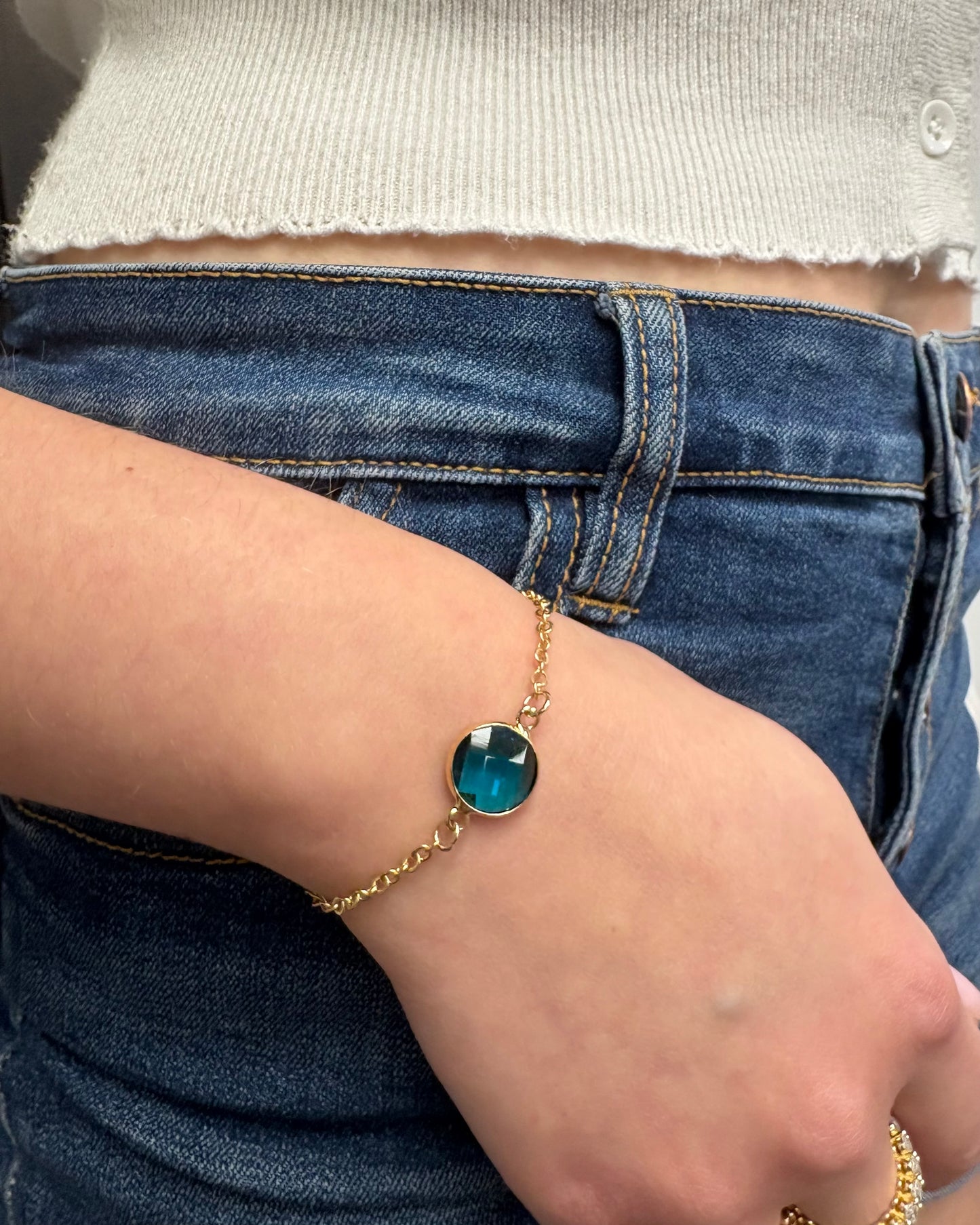 Gold Crystal Glide Bracelet