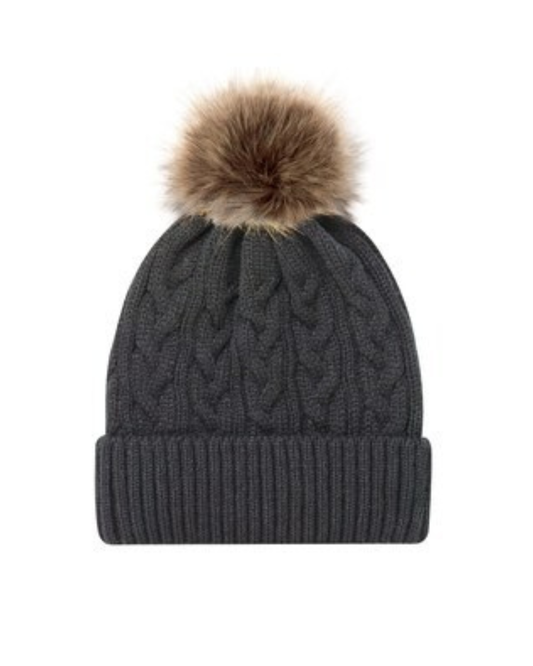 The Waffle Knit Pompom Toque - 3 COLORS