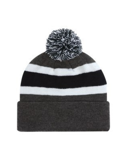 The Striped Hockey Pompom Toque - 4 COLORS