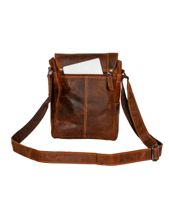 Henry Unisex Leather Mini-Messenger Bag: 2 COLORS