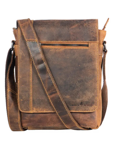 Henry Unisex Leather Mini-Messenger Bag: 2 COLORS