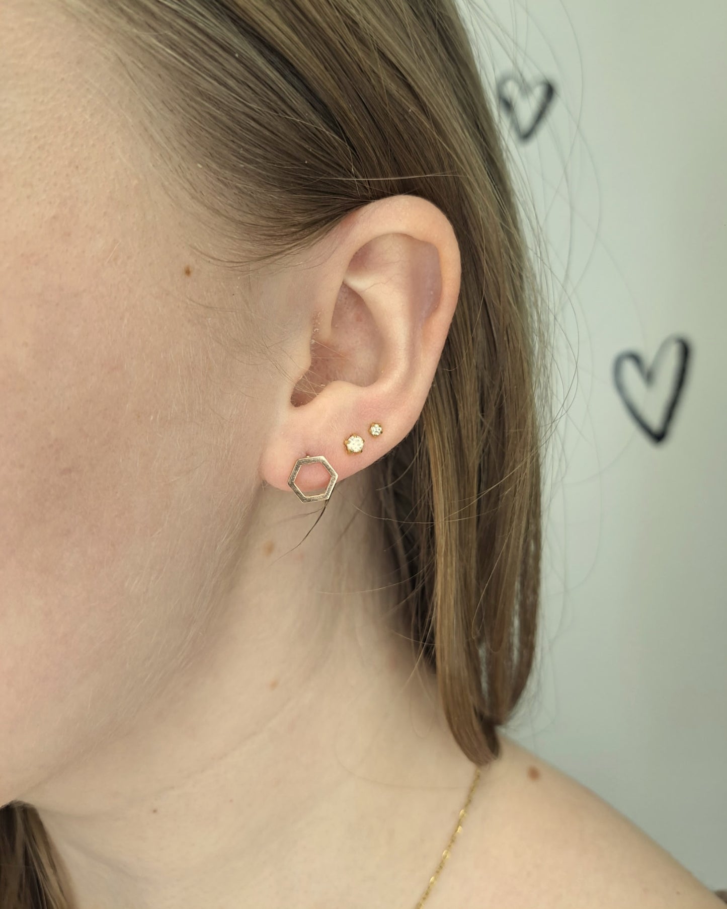 Hexagon Studs