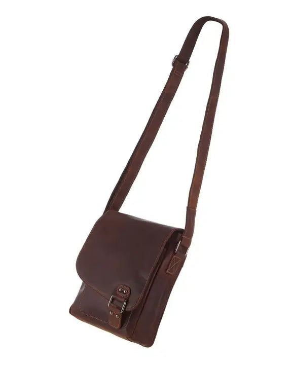 Hobart Unisex Leather Crossbody Bag: 2 COLORS