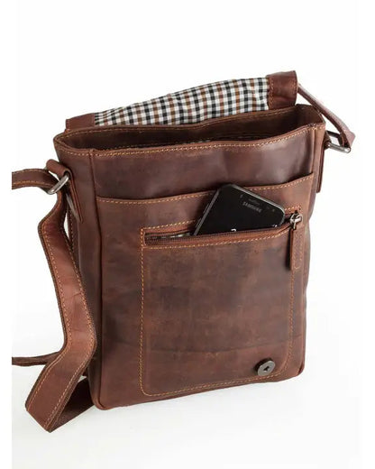 Hobart Unisex Leather Crossbody Bag: 2 COLORS