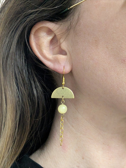 Honeyvale Yellow Jade Earrings