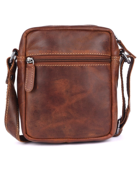 Hudson Unisex Leather Compact Crossbody Bag