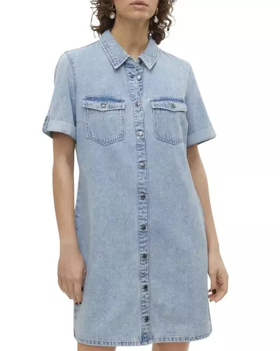 The Jennie Short Denim Dress - 2 COLORS