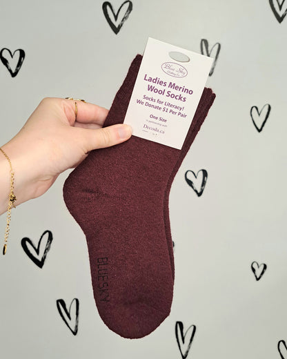 Ladies Merino Wool Socks 🍁 10 COLORS