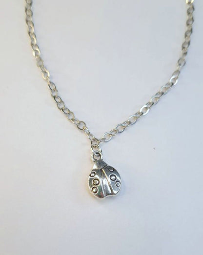 Lady Bug Silver Charm Bracelet