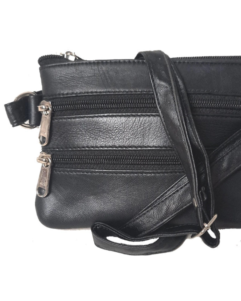 Mini Leather Zipper Chest Bag