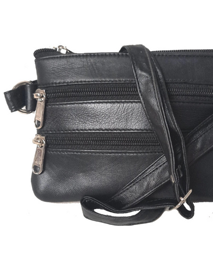Mini Leather Zipper Chest Bag