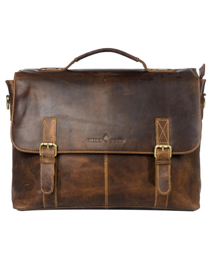 The Unisex Jasper Leather Laptop Bag