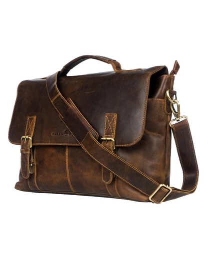The Unisex Jasper Leather Laptop Bag