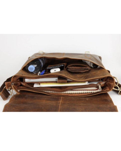 The Unisex Jasper Leather Laptop Bag