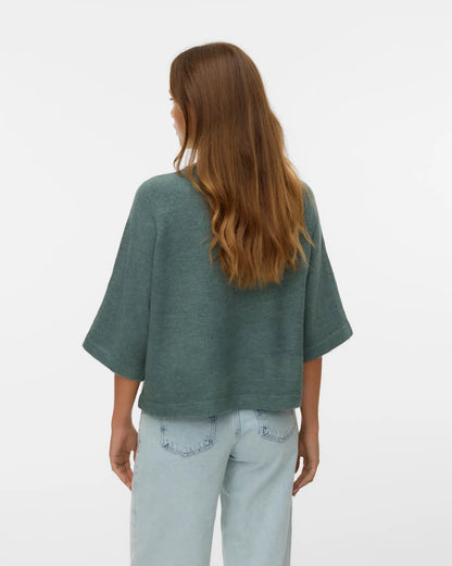 The Lefile 3/4 Sleeve Crew Neck Top - 2 COLORS