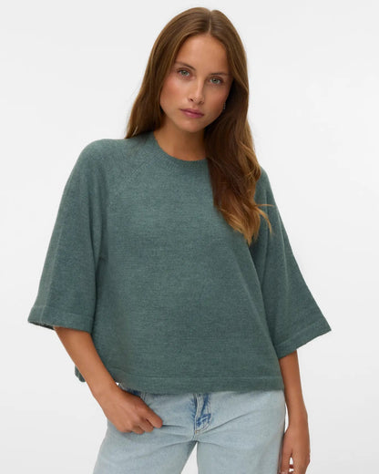 The Lefile 3/4 Sleeve Crew Neck Top - 2 COLORS
