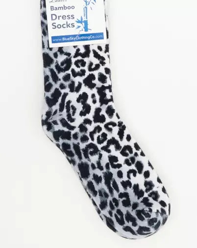 Leopard Print Bamboo Dress Socks 🍁