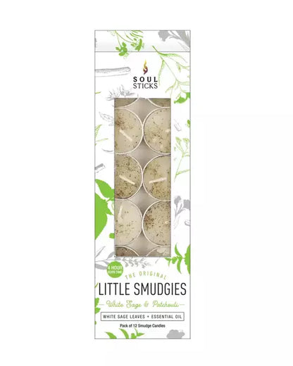 Patchouli + White Sage Little Smudgies Tea Light Candle Pack