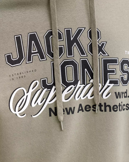 The Jack & Jones Olive Gray Hoodie