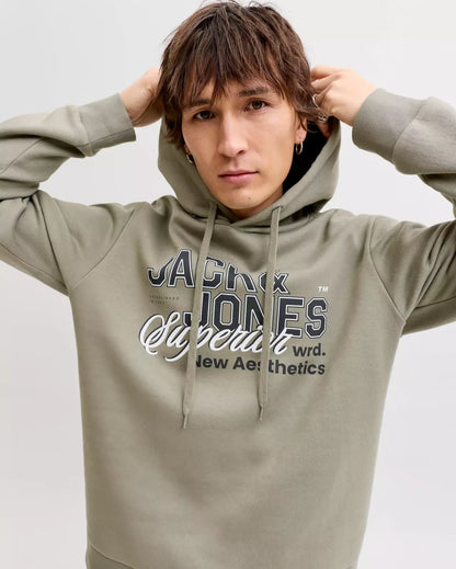 The Jack & Jones Olive Gray Hoodie