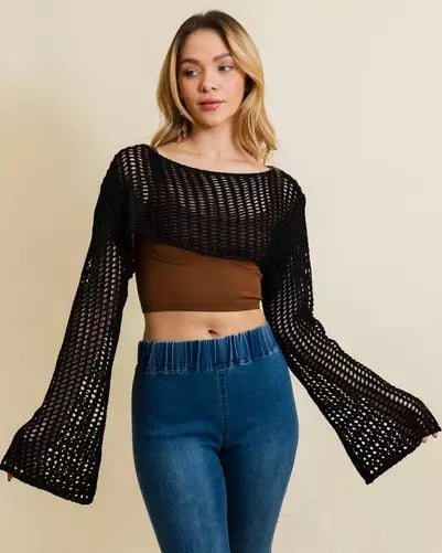 The Loom Knitted Cropped Shrug 3 COLORS Ivory XS S