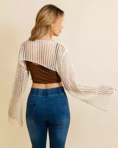 The Loom Knitted Cropped Shrug - 3 COLORS