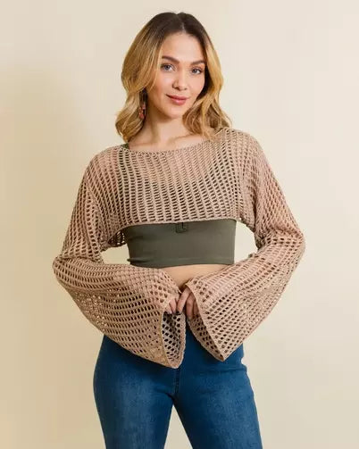 The Loom Knitted Cropped Shrug - 3 COLORS