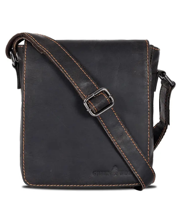 Luna Unisex Leather Small Shoulder Bag: 2 COLORS