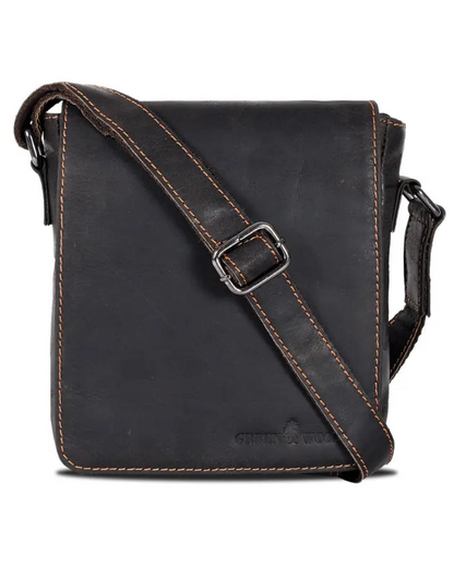 Luna Unisex Leather Small Shoulder Bag: 2 COLORS