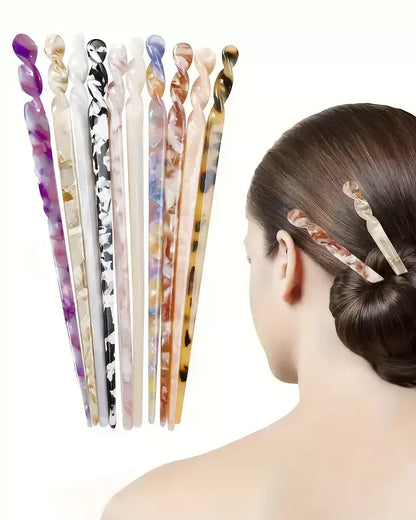 Marble Resin French Hair Stick