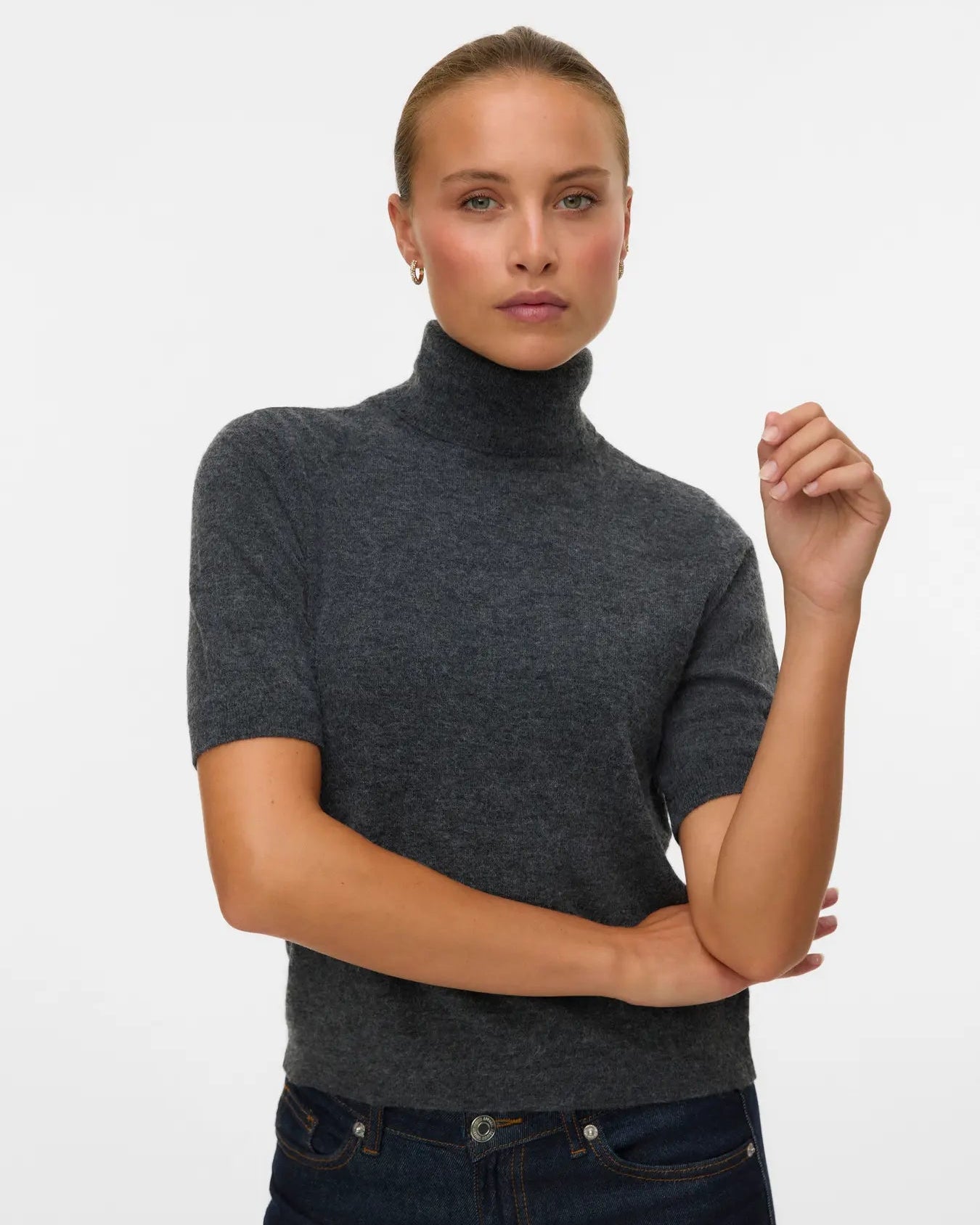 The Marina Half Sleeve Roll Neck Pullover - 3 COLORS