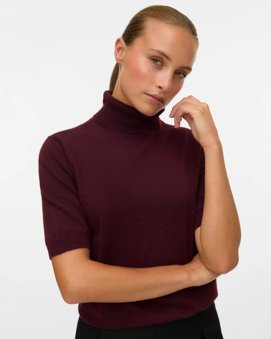 The Marina Half Sleeve Roll Neck Pullover - 3 COLORS