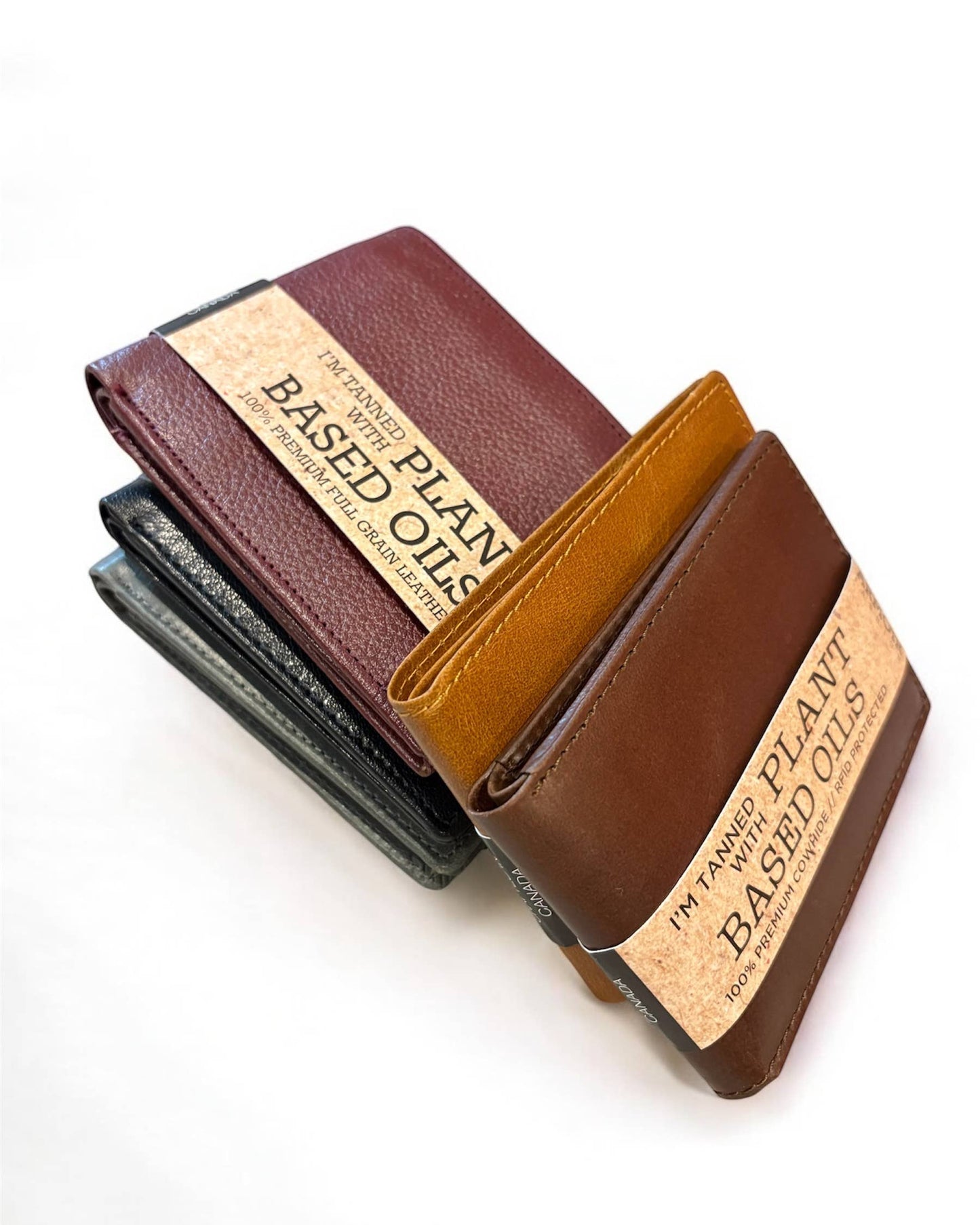Men's Cowhide Wallet with RFID Protection - 3 COLORS