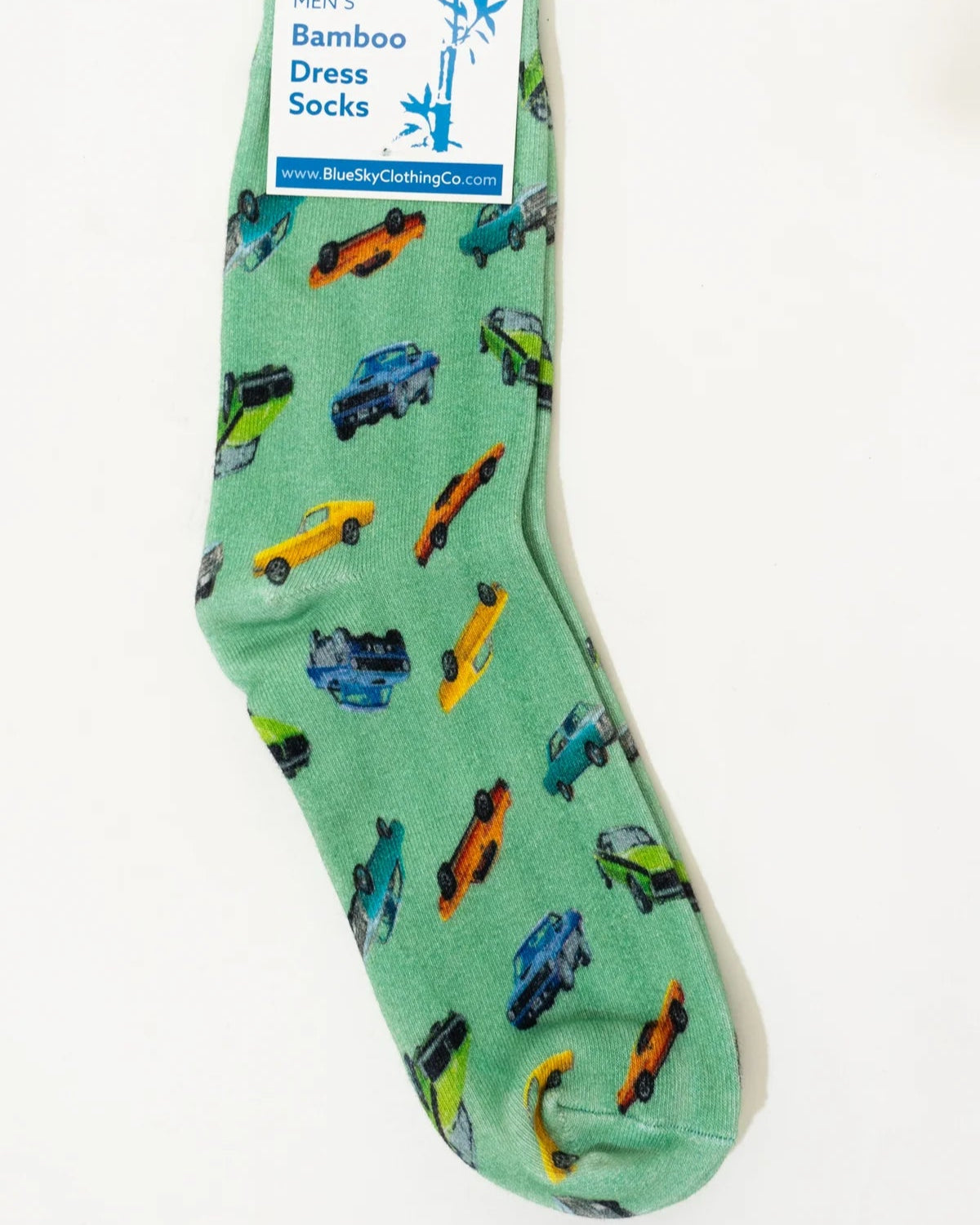 Green Muscle Car Men's Bamboo Dress Socks 🍁