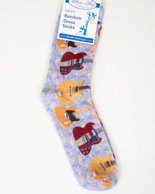 Guitar Men's Bamboo Dress Socks 🍁