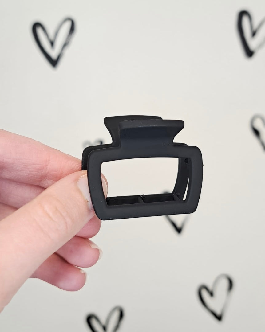 Mini Matte Square Claw Clips - 4 COLORS