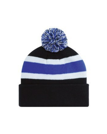 The Striped Hockey Pompom Toque - 4 COLORS