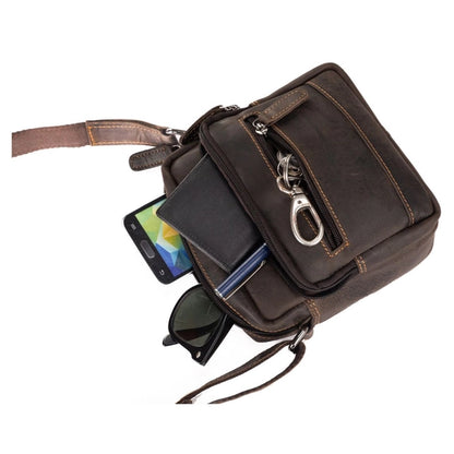 Oliver Unisex Leather Crossbody Bag: 2 COLORS