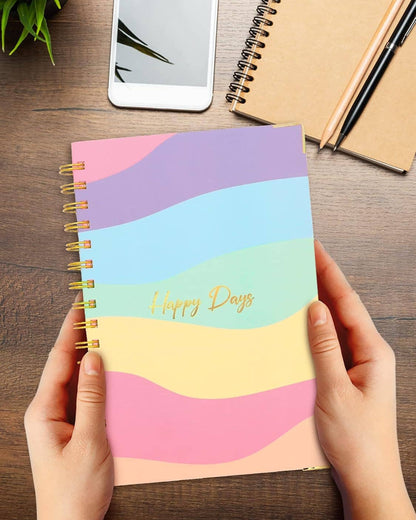 Pastel Rainbow Undated Daily Planner 🍁